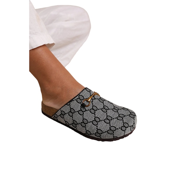 Var är det ifrån Dam/Dam Dublin Faux Läder Öppen Rygg Loafers Grey 3 UK