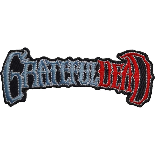 Grateful Dead Logo Iron On Patch One Size Blå/Röd/Svart Blue/Red/Black One Size
