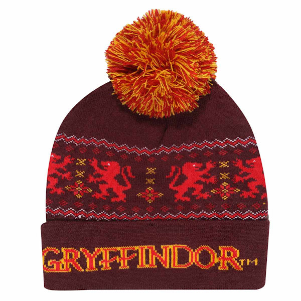 Harry Potter Unisex Vuxen Snö Gryffindor Mössa En Storlek Röd Red One Size