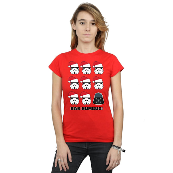 Star Wars Dam/Damer Jul Humbug Bomull T-shirt L Röd Red L