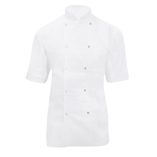 Dennys Dam/Dam Kortärmad Kockjacka / Kockkläder (Förp) White 2XL