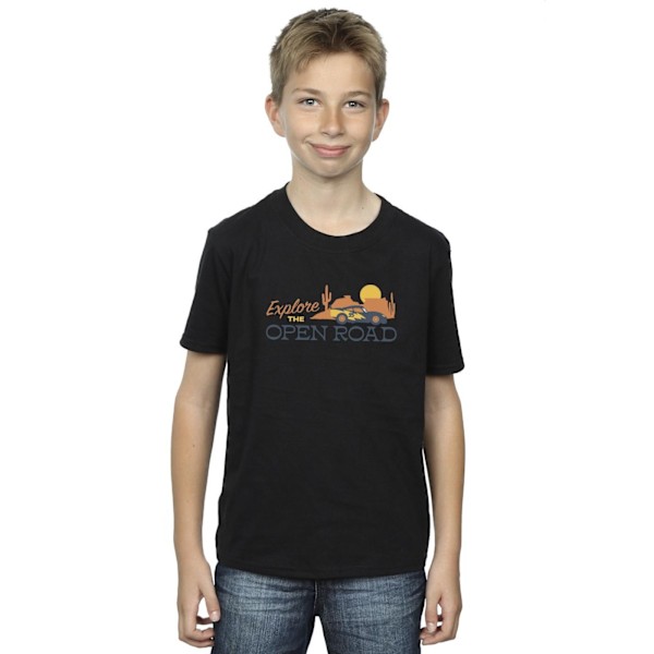 Disney Boys Cars Utforska Den Öppna Vägen T-Shirt 9-11 År Svart Black 9-11 Years