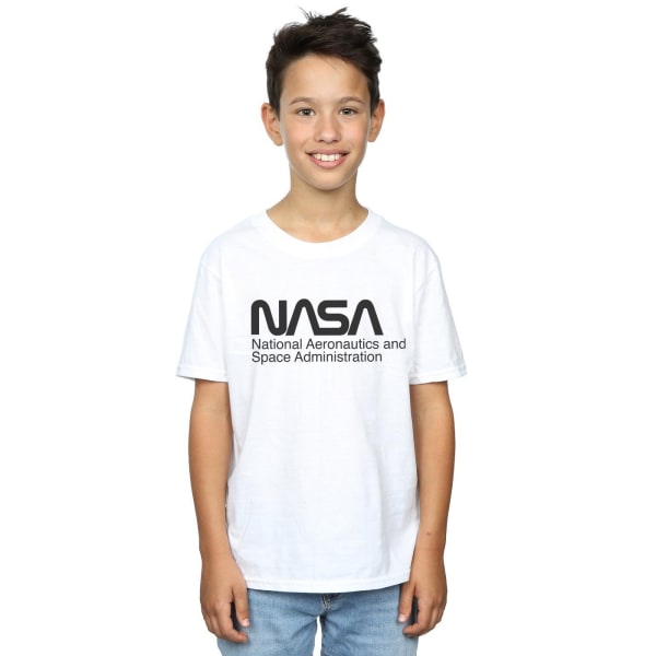 NASA Boys Logo One Tone T-Shirt 7-8 Years White White 7-8 Years