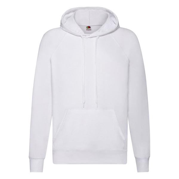 Fruit of the Loom Unisex Lätt Huvtröja för Vuxna White L