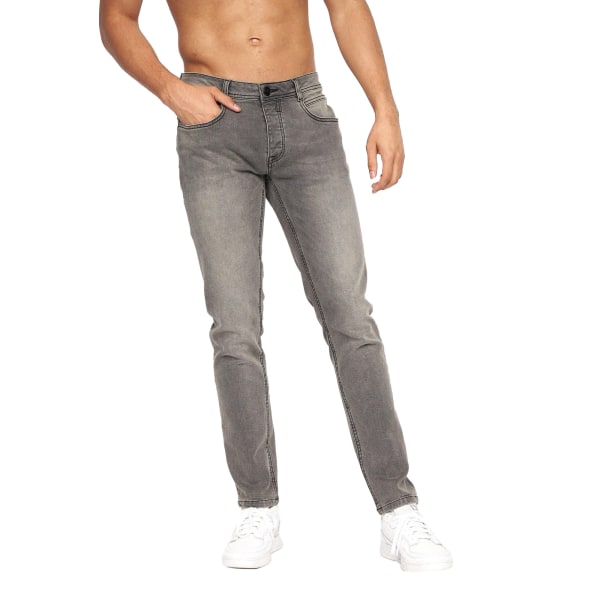 Crosshatch Malcolm Slim Jeans 36S Ljusgrå Tvätt Light Grey Wash 36S