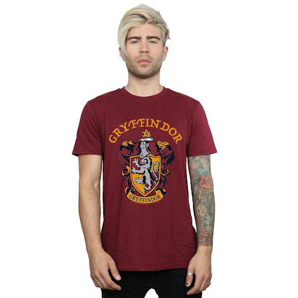 Harry Potter T-shirt för män Gryffindor Crest XXL Burgundy Burgundy XXL