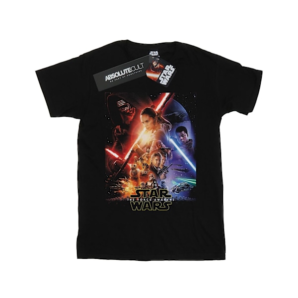 Star Wars Boys Force Awakens Poster T-Shirt 5-6 år Svart Black 5-6 Years