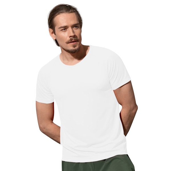 Stedman Active Raglan Mesh T-shirt för män M Vit White M