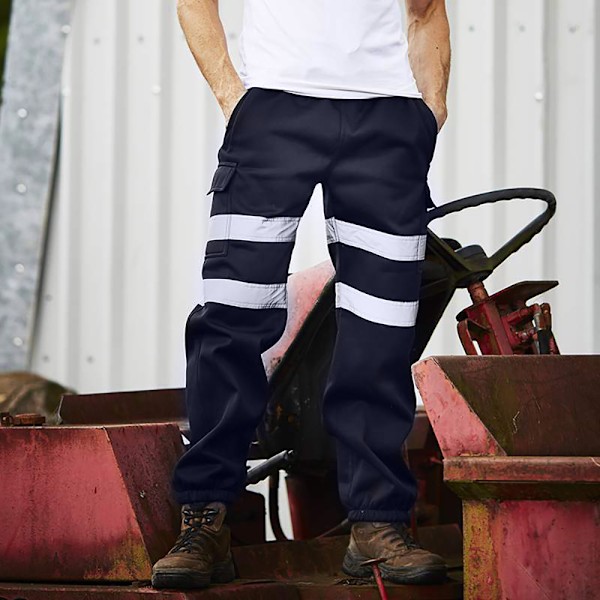 Yoko Vuxen Unisex Hi Vis Joggingbyxor 3XL Marinblå Navy Blue 3XL