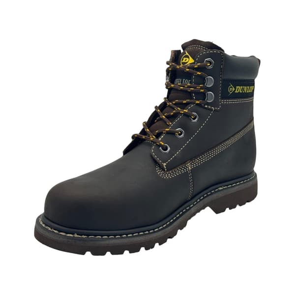 Dunlop Herr Nevada Läder Stålhätta Säkerhetskängor 9.5 UK Br Brown 9.5 UK