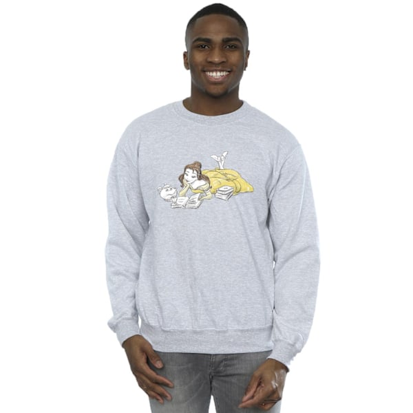 Disney Herr Skönheten och Odjuret Belle Läsning Sweatshirt L Spo Sports Grey L