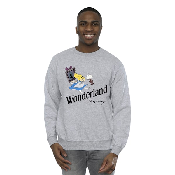 Disney Herr Alice In Wonderland This Way Sweatshirt XL Sports G Sports Grey XL