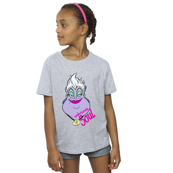 Disney Girls Villains Ursula Unfortunate Soul Bomull T-shirt 9- Sports Grey 9-11 Years
