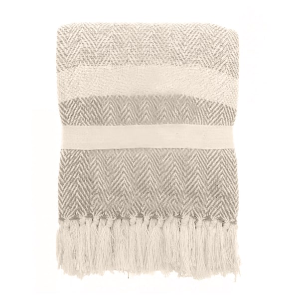 Home & Living Izzy Recycled Throw One Size Natural Natural One Size