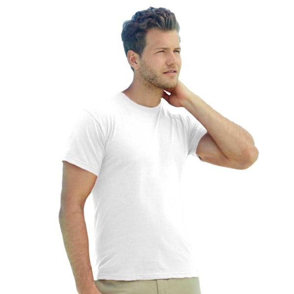 Fruit Of The Loom Original T-shirt för män 4XL Vit White 4XL