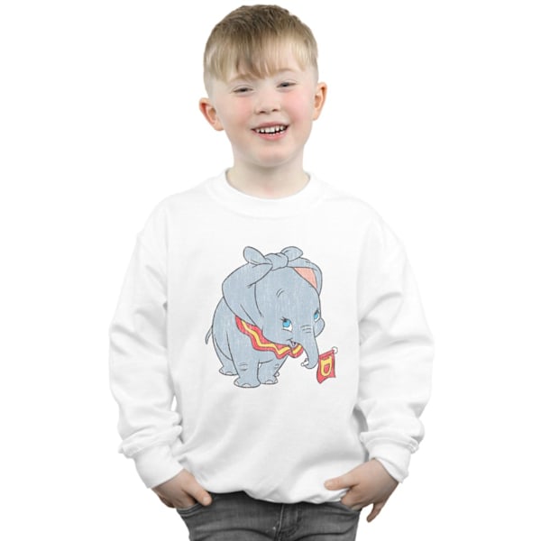 Disney Pojkar Dumbo Klassisk Tröja med Knutna Öron 7-8 År Vit White 7-8 Years