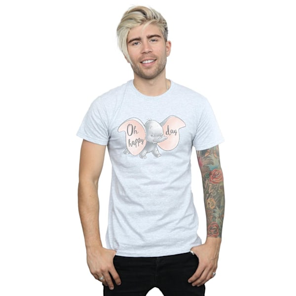 Disney Mens Dumbo Happy Day T-Shirt XL Sports Grey Sports Grey XL
