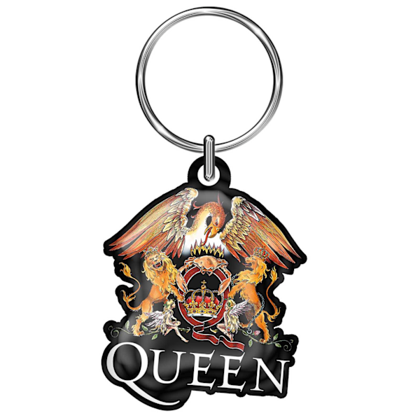 Queen Crest Die Cast Nyckelring En Storlek Svart/Brun/Vit Black/Brown/White One Size