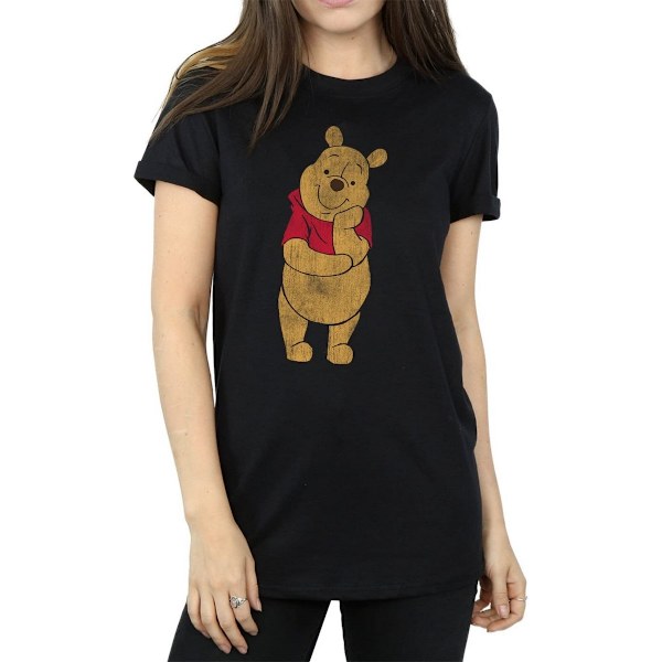 Winnie the Pooh Dam T-shirt i bomull för kvinnor/damer, XL, svart Black XL