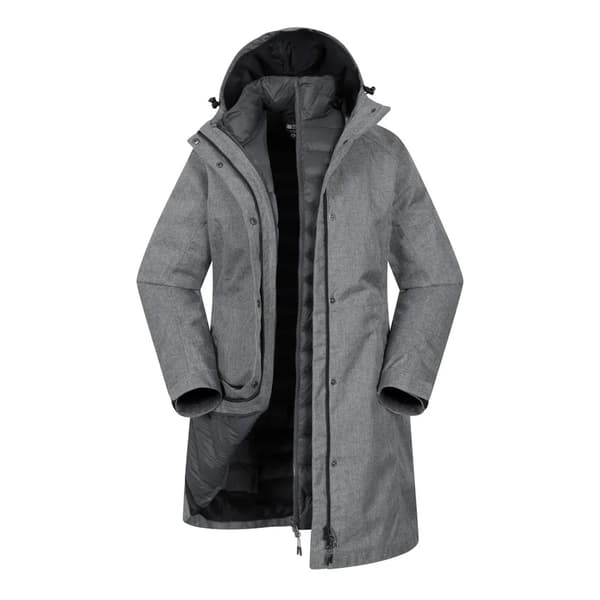 Mountain Warehouse Alaskan Lång 3-i-1 Jacka för Dam 12 Dark Grey 12 UK