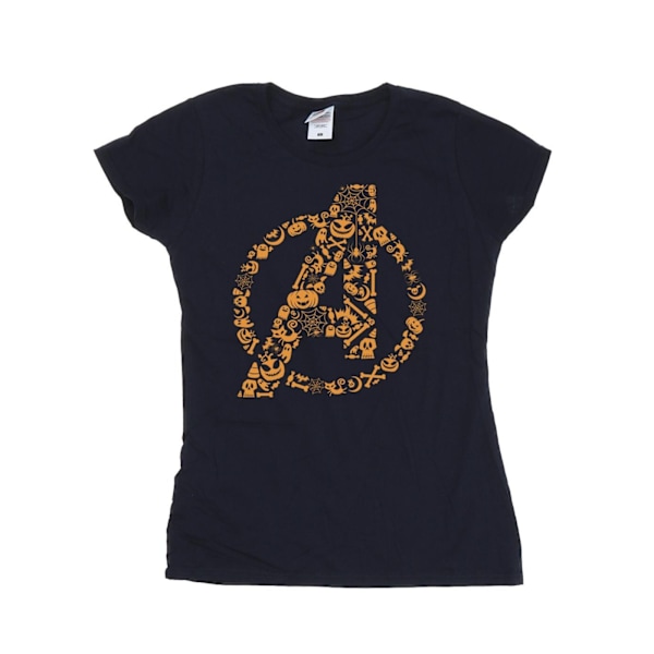 Marvel Dam/Kvinnor Avengers Halloween Logo Bomull T-Shirt L N Navy Blue L