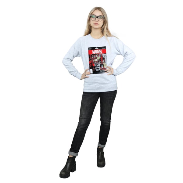 Marvel Dam/Kvinnor Deadpool Action Figur Sweatshirt M Heather Heather Grey M