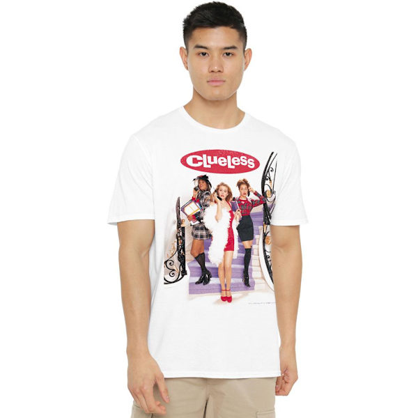 Clueless Herr T-shirt med Affischmotiv L Vit White L