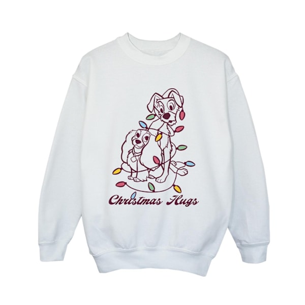Disney Boys Lady And The Trump Christmas Hugs Sweatshirt 7-8 Ye White 7-8 Years