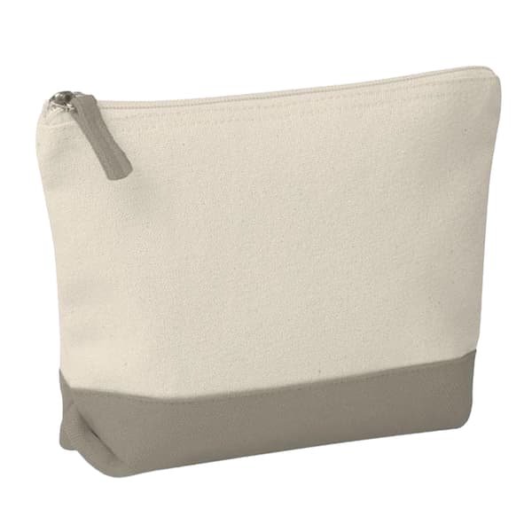 MidOcean Kleuren Sminkväska i Bomull One Size Grå/Beige Grey/Beige One Size