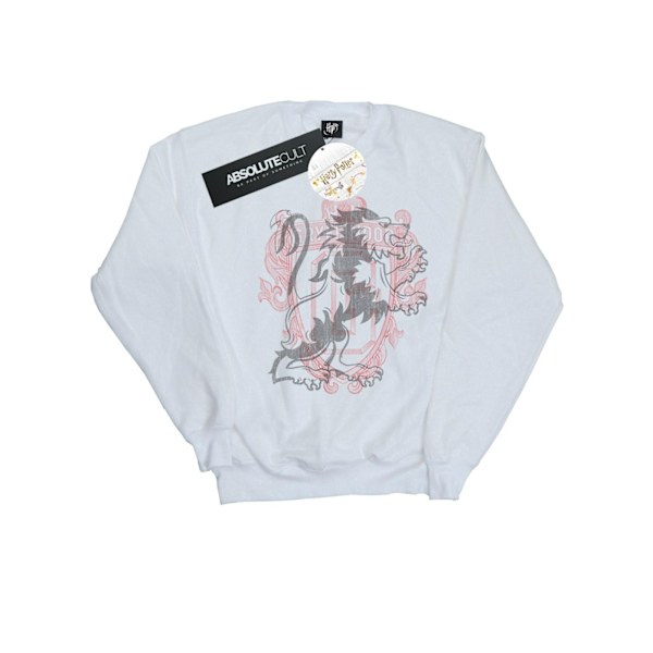 Harry Potter Dam/Kvinnor Gryffindor Lejon Crest Sweatshirt M W White M