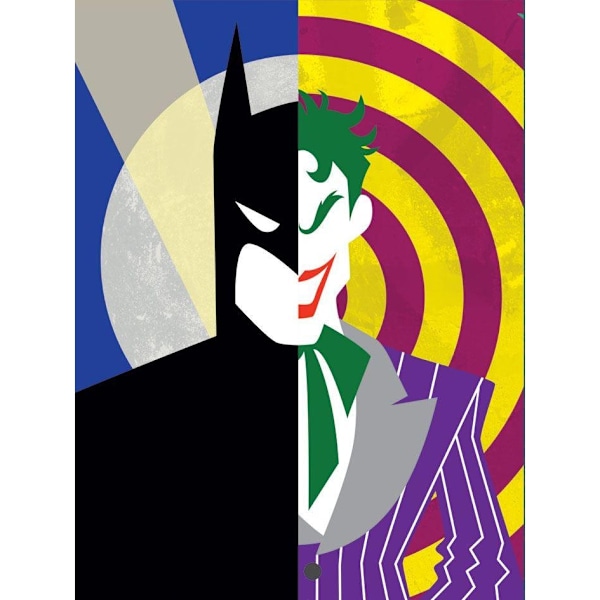 Batman Halv Halv The Joker Canvas Print 80cm x 60cm Multifärg Multicoloured 80cm x 60cm