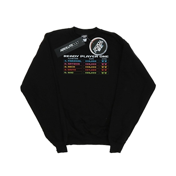 Ready Player One Tjej 8-Bit Scoreboard Sweatshirt 5-6 År Svart Black 5-6 Years