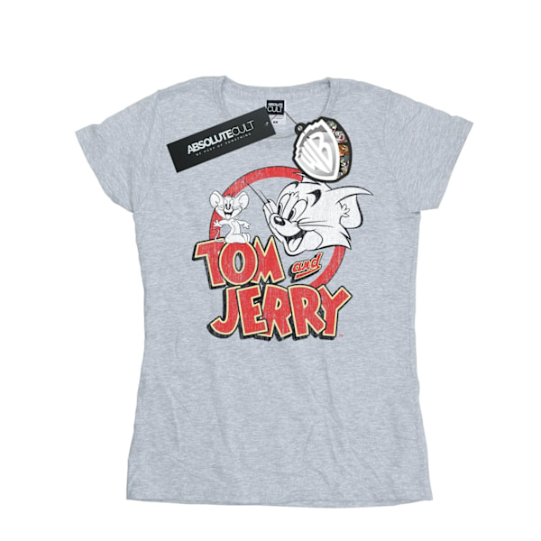 Tom And Jerry Dam/Dam Distressed Logo Bomull T-shirt M Sp Sports Grey M