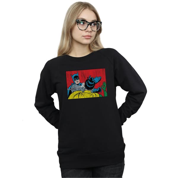 DC Comics Dam/Kvinnor Batman Robin Slap Sweatshirt M Svart Black M