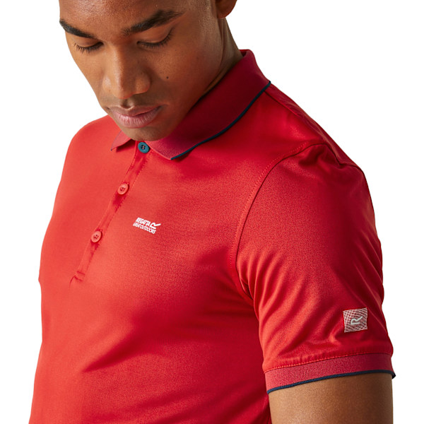 Regatta Remex II Pikétröja för män S Danger Red Solid Danger Red Solid S