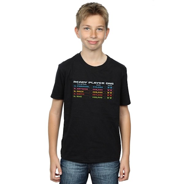 Ready Player One Boys 8-Bit Scoreboard T-Shirt 7-8 år Svart Black 7-8 Years