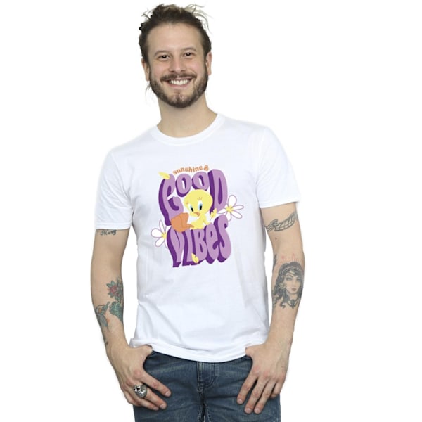 Looney Tunes Mens Tweeday Sunshine & Good Vibes T-Shirt XL Vit White XL