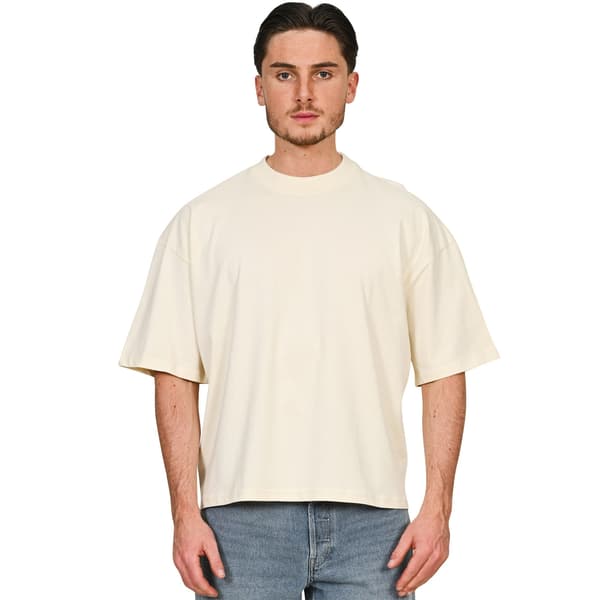 Casual Classics Unisex Vuxen Kammad Ringspun Bomull Boxy Oversi Ecru L