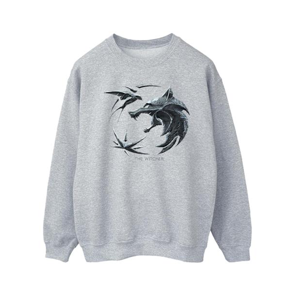 Netflix The Witcher Wolf Logo Sweatshirt XXL Sports Grey för män Sports Grey XXL