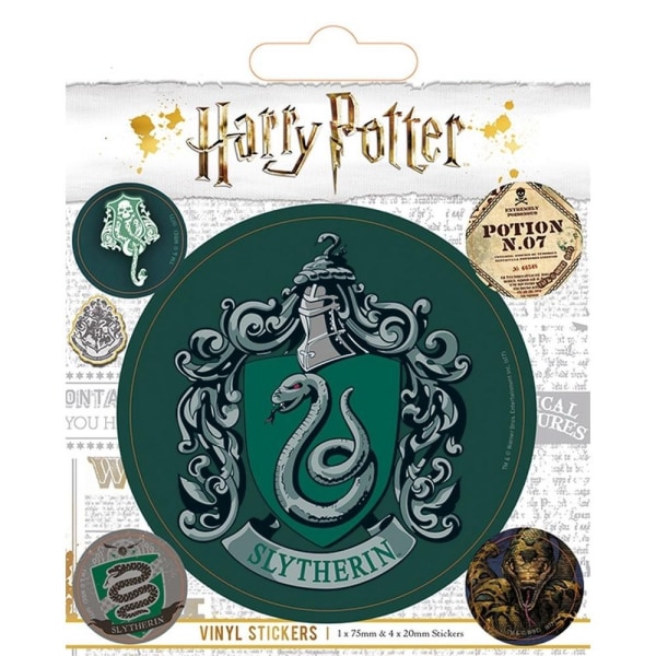 Harry Potter Slytherin-klistermärken (paket med 5) En one size Multicolou Multicoloured One Size