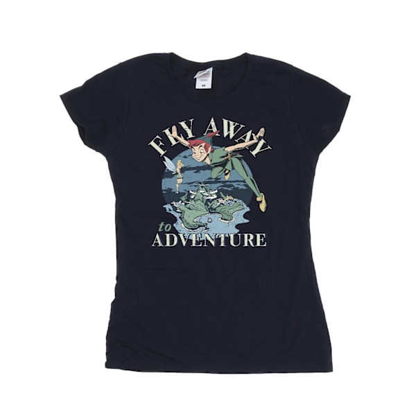 Disney Dam/Kvinnor Peter Pan Fly Away To Adventure Bomull T-S Navy Blue L