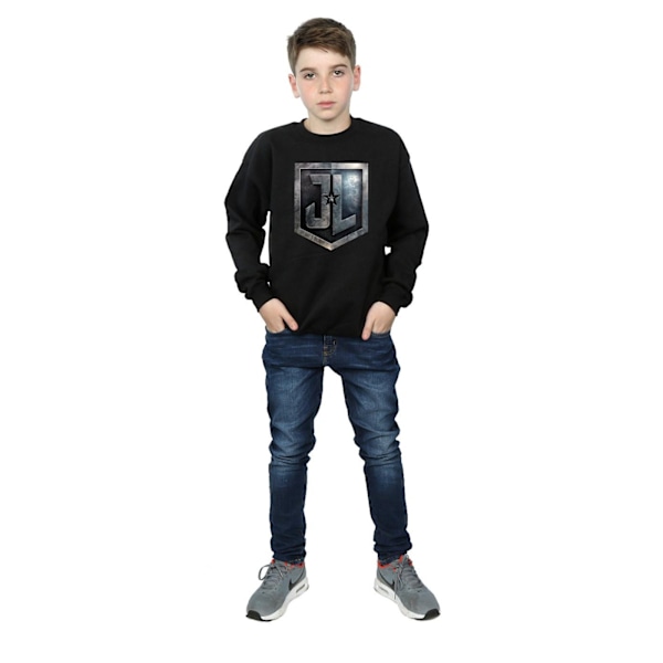 DC Comics Boys Justice League Movie Shield Sweatshirt 5-6 år Black 5-6 Years