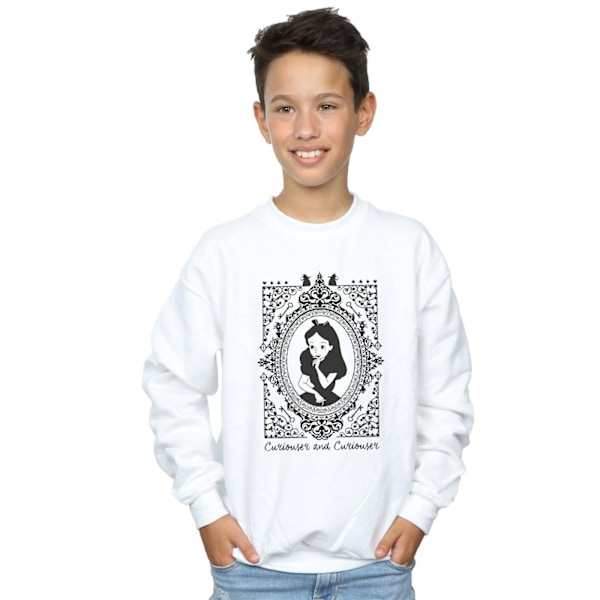 Disney Boys Alice In Wonderland Frame Sweatshirt 7-8 år Vit White 7-8 Years