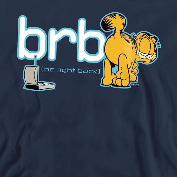 Garfield Unisex Vuxen Be Right Back Tröja M Marinblå Navy M