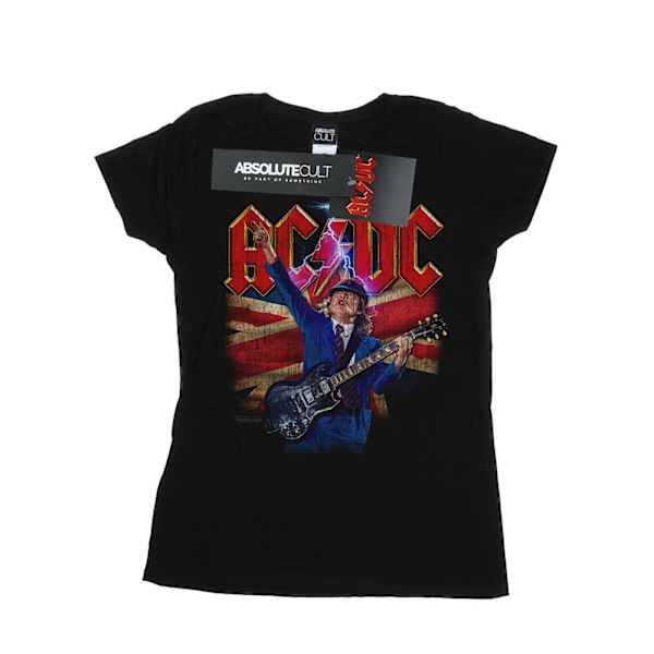 AC/DC Dam/Kvinnor Angus Union Flag Lightning Bomull T-shirt M Black M