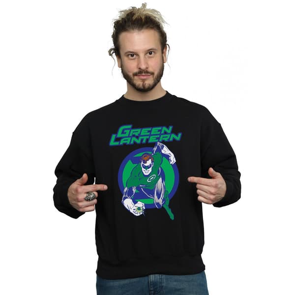 DC Comics Herr Grön Lykta Leap Sweatshirt XL Svart Black XL