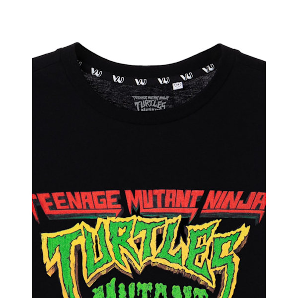 Teenage Mutant Ninja Turtles: Mutant Mayhem T-shirt med logotyp för män, storlek L Black L