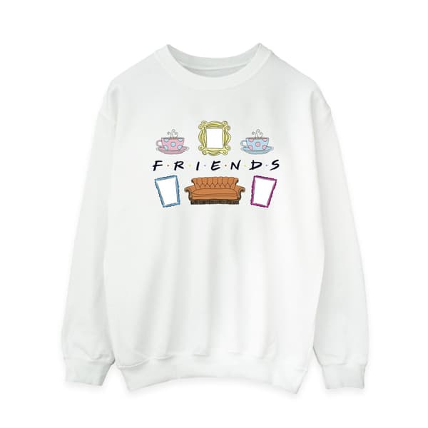 Friends Dam/Dam Couch Lounging Sweatshirt L Vit White L