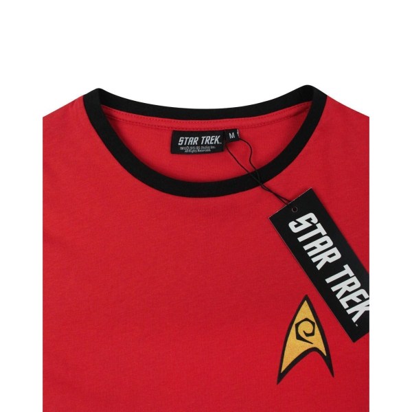 Star Trek Mens Security And Operations Uniform T-shirt L Röd Red L