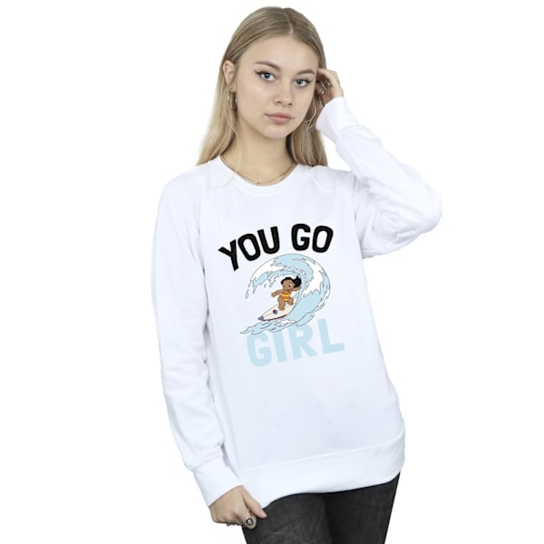 Disney Dam/Kvinnor Lilo Och Stitch You Go Girl Sweatshirt L Vit White L